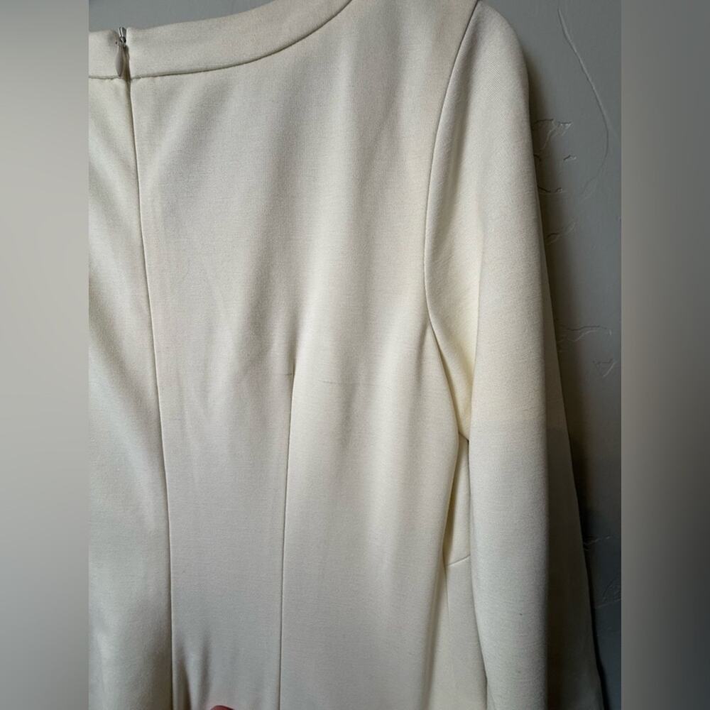 NWT Shoshanna Long Sleeve Shift Dress Ivory/Cream Size 6 - Picture 8 of 11